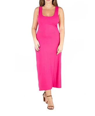 24seven Comfort Apparel Plus Size Racerback Maxi Dress