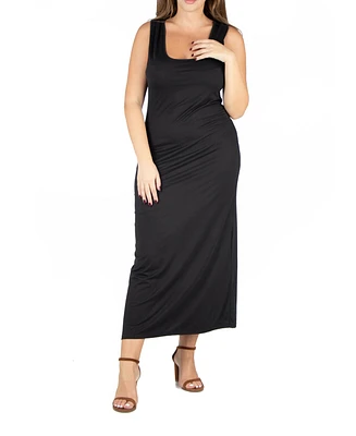 24seven Comfort Apparel Plus Racerback Maxi Dress