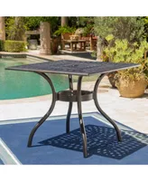 Noble House Austin Outdoor Cast Square Dining Table