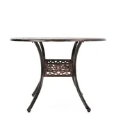 Noble House Lopez Outdoor Cast Oval Dining Table