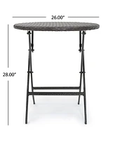 Noble House Malaga Outdoor 3 Piece Bistro Set with Cushions
