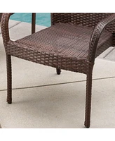 Noble House Malone Outdoor 3 Piece Bistro Set