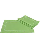Xia Home Fashions Polka Dot Embroidered Placemats - Set of 4
