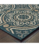 Oriental Weavers Latitude 609 Blue 1'10" x 7'6" Runner Rug