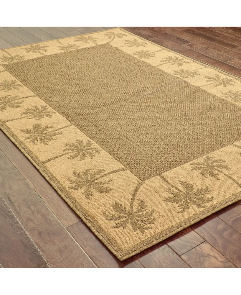 Jhb Design Veranda VER03 Tan 7'3" x 10'6" Outdoor Area Rug