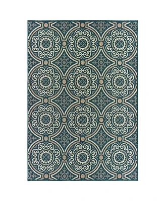 Oriental Weavers Latitude Blue 7'10" x 10' Outdoor Area Rug