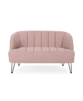 Noble House Lupine Modern Loveseat with Hairpin Legs