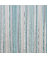 Levtex Cape Coral Stripe Reversible -Pc. Quilt Set