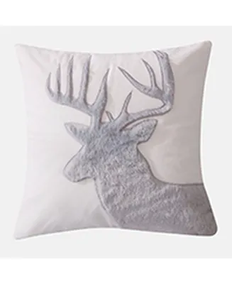 Levtex Camden Deer Faux Fur Decorative Pillow, 18" x 18"