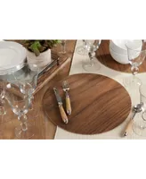 Saro Lifestyle Wood Print Placemat Set of 4