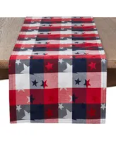 Saro Lifestyle Stars and Checkered Table Runner