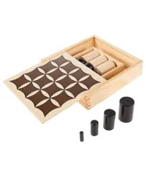 Hey Play 3D Tic Tac Toe - Wooden Tabletop Competitive Hands -On Strategy, Logic And Skill Board Game For Two Players - Fun For Kids And Adults