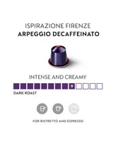 Nespresso Capsules OriginalLine, Ispirazione Firenze Decaffeinato Arpeggio, Dark Roast Espresso Coffee, 50-Count Espresso Pods, Brews 1.35-oz.