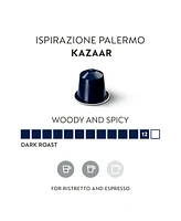 Nespresso Capsules OriginalLine, Ispirazione Palermo Kazaar, Dark Roast Coffee, 50-Count Espresso Pods, Brews 1.35-oz.