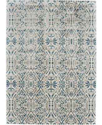 Feizy Keats R3466 Turquoise 7'10" x 11'" Area Rug