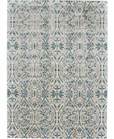 Feizy Keats R3466 Turquoise 7'10" x 11'" Area Rug