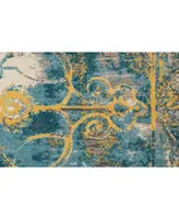 Feizy Keats R3471 Turquoise 7'10" x 11'" Area Rug