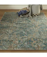 Feizy Keats R3475 Aqua 7'10" x 11'" Area Rug