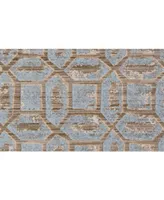 Feizy Milton R3472 White 2'7" x 8' Runner Rug