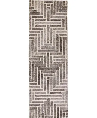 Feizy Asher R8768 Taupe 2'6" x 8' Runner Rug