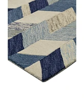 Feizy Arazad R8446 Blue and Ivory 3'6" x 5'6" Area Rug