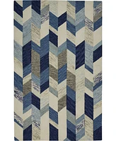 Feizy Arazad R8446 Blue and Ivory 3'6" x 5'6" Area Rug