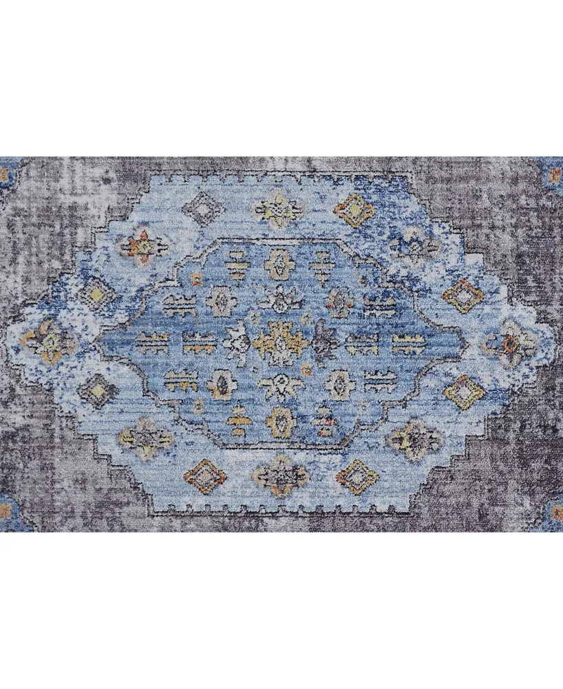 Feizy Armant R3912 Blue 6'7" x 9'6" Area Rug