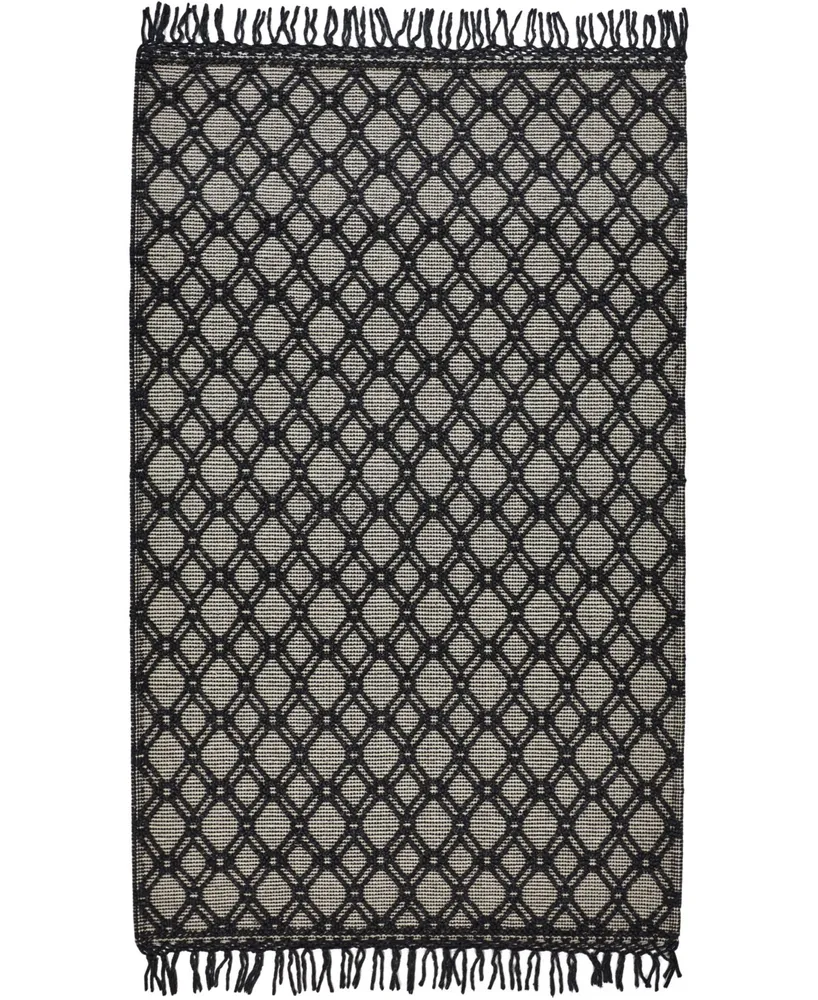 Feizy Phoenix R0808 Black 5' x 7'6" Area Rug