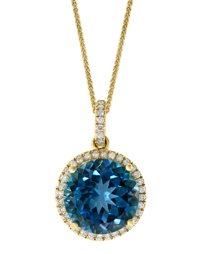 Allison Kaufman 14k White Gold London Blue Topaz Necklace | Roth Jewelers