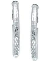 Giani Bernini Medium Patterned Hoop Earrings in Sterling Silver, 40mm, Created for Macy's