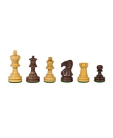 We Games Weighted Wooden Staunton Chess Set, 11.5 in. Board, 2.5 in. King