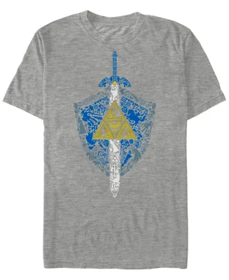 Fifth Sun Men's Nintendo Zelda Hylian Shield Element Icons Short Sleeve T-shirt