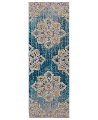 Closeout! Amer Rugs Eternal Ete-22 Turquoise 2'7" x 7'6" Runner Rug