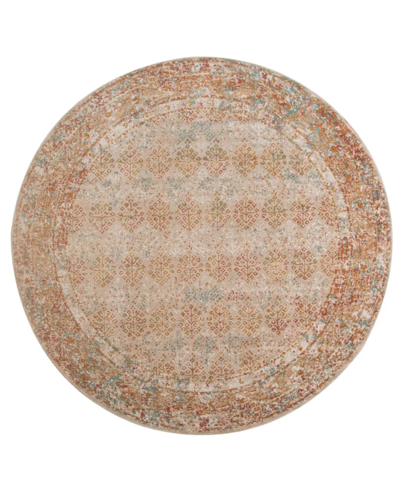 Amer Rugs Eternal Ete-16 Beige/Rust 6'7" Round Rug