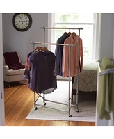 Household Essential Folding Garment Rack with Wheels