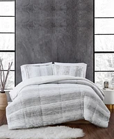 Christian Siriano New York Snow Leopard 3 Piece Comforter Set, King