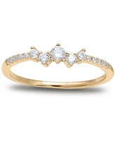 Giani Bernini Cubic Zirconia Scattered Band 18k Gold-Plated Sterling Silver, Created for Macy's