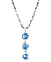 Sky Blue Topaz Dangle 18" Pendant Necklace (2-3/4 ct. t.w.) in Sterling Silver, 18" + 3" extender