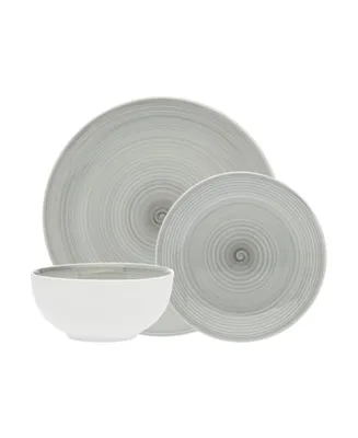 Godinger Spiral Grey 12-pc Porcelain Dinnerware Set