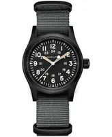 Hamilton Unisex Swiss Mechanical Khaki Field Black Nato Strap Watch 38mm