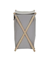 Wood X Frame Hamper