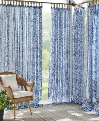 Verena Sheer Floral Indoor Outdoor Tab Top Curtain Collection