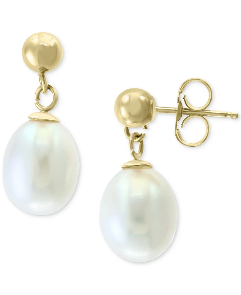 Effy Cultured Freshwater Pearl (7mm) Drop Earrings in 14k Gold