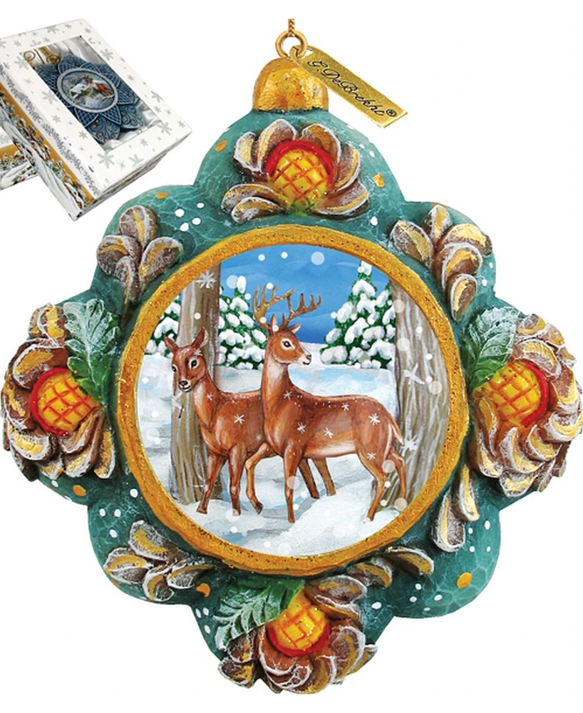 G.DeBrekht Hand Painted Scenic Ornament Wilderness