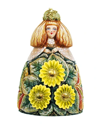 G.DeBrekht Sunflower Girl Bell Scenic Ornament