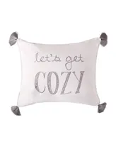 Levtex Camden Let's Get Cozy Tassel Trim Decorative Pillow, 16" x 20"