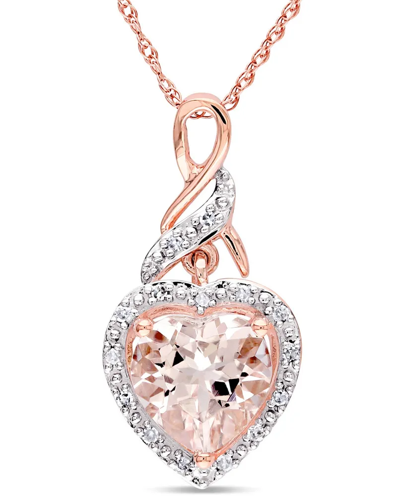 Linked Hearts Diamond Pendant with Chain