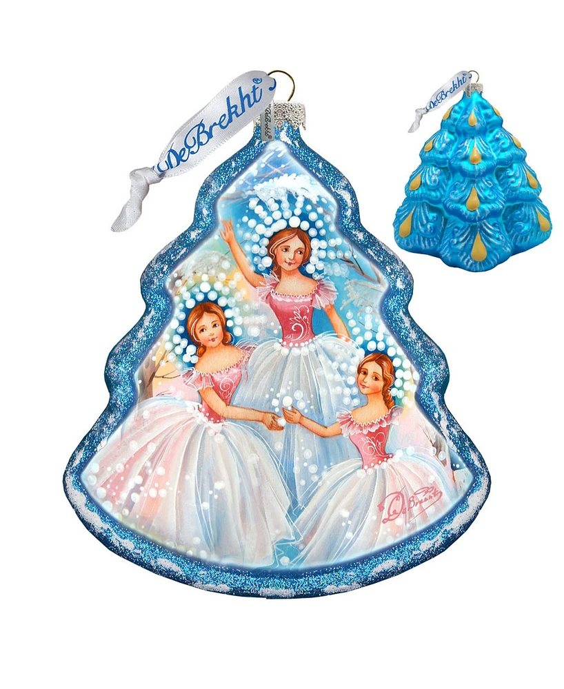 G.DeBrekht Snowflakes Tree Glass Ornament