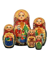 G.DeBrekht Night Before Christmas 5 Piece Russian Matryoshka Nested Doll