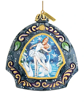 G.DeBrekht Hand Painted Scenic Ornament Swan Lake Ornament